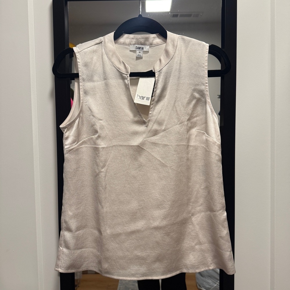 Bar III Women's Elegant Cream Blouse